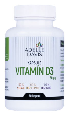 Adelle Davis - Vitamín D3, 60 kapsúl