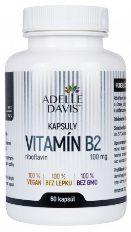 Adelle Davis - Vitamín B2 (Riboflavín)100 mg, 60 kapsúl