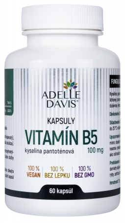 Adelle Davis - Vitamín B5 (kyselina pantoténová) 100 mg, 60 kapsúl