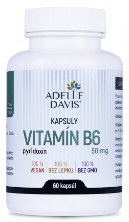 Adelle Davis - Vitamín B6 50 mg, 60 kapsúl