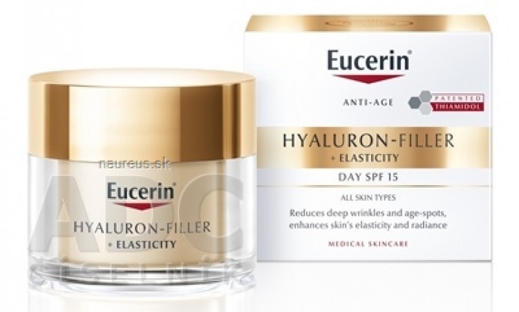 Eucerin HYALURON-FILLER+ELASTICITY denný krém SPF 15, 1x50 ml