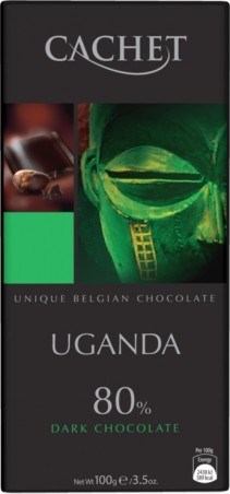 CACHET čokoláda horká UGANDA 80% 100g                               