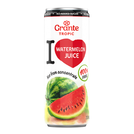 Šťava z červeného melóna 100% 250 ml plech GRANTE
