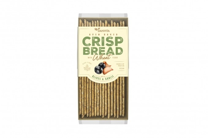 Krehký pšeničný chlieb s olivami a cesnakom 130g