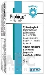 GENERICA Probicus + vitamin D3 kvapky 1x9 ml