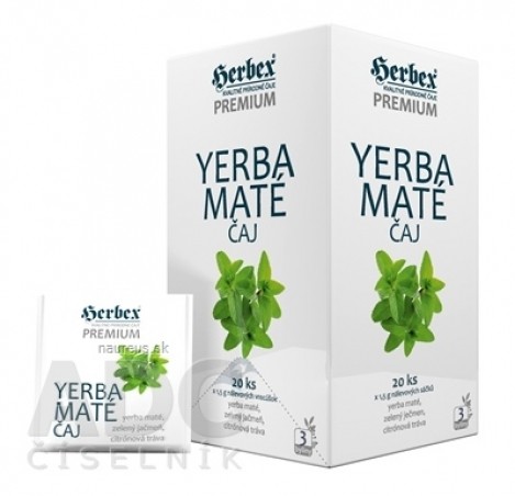 HERBEX Premium YERBA MATÉ ČAJ bylinná zmes 20x1,5 g (30 g)