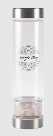 Dizajnová sklenená fľaša s ruženínom