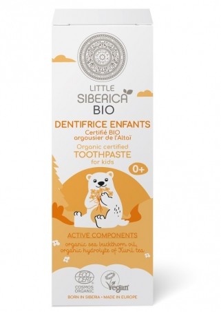 Prírodná certifikovaná zubná pasta pre deti – altajský rakytník 