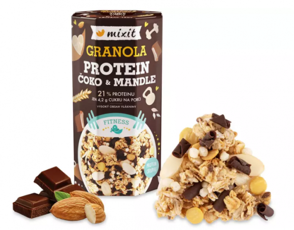 Proteínová granola z pece - Čokoláda a mandle