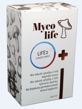 MYCOLIFE-LIFE 2 bio Cordyceps, bio Reishi, bio Shiitake, 100 ml - Strážca srdca