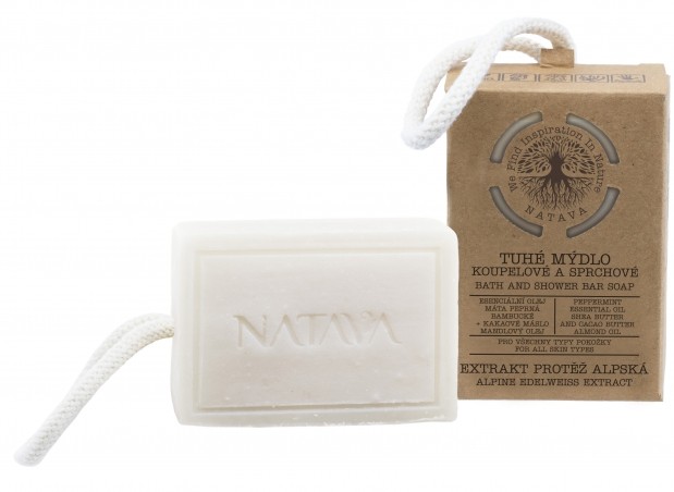 Kupeľové a sprchové tuhé mydlo – Extrakt Plesnivca  alpínskeho