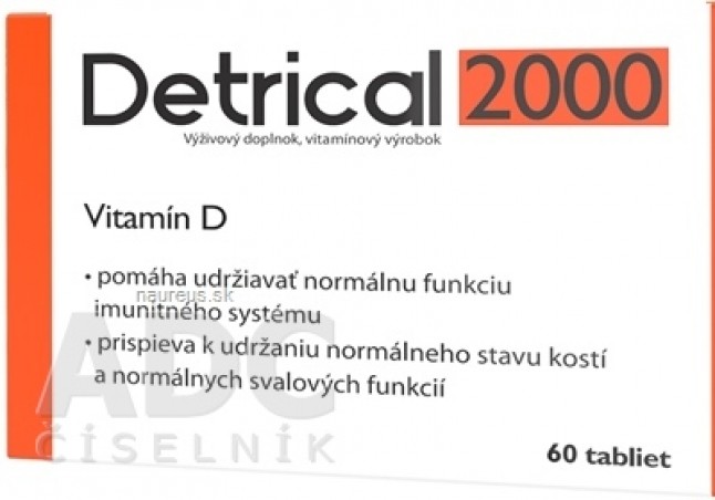 Detrical 2000 tbl vitamín D 1x60 ks