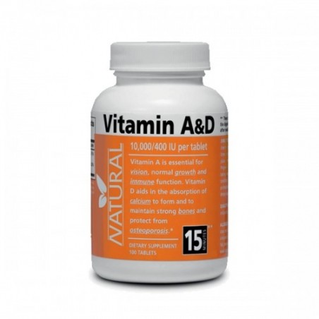 Vitamín A&D, 10 000/400 IU, 100 tabliet