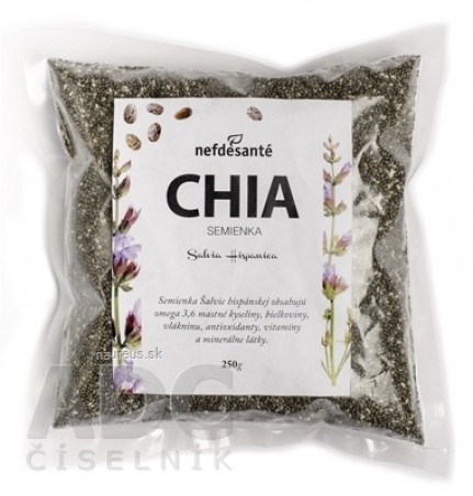 CHIA semienka semená Šalvie (Salvia Hispanica) 1x250 g