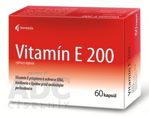 Noventis Vitamín E 200 cps 4x15 ks (60 ks)