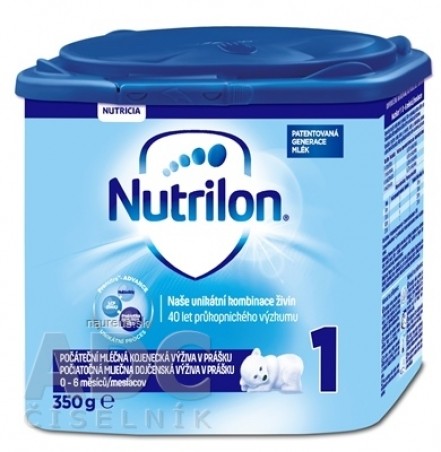 Nutrilon 1 počiatočná mliečna dojčenská výživa v prášku (0-6 mesiacov) (inov.2018) 1x350 g