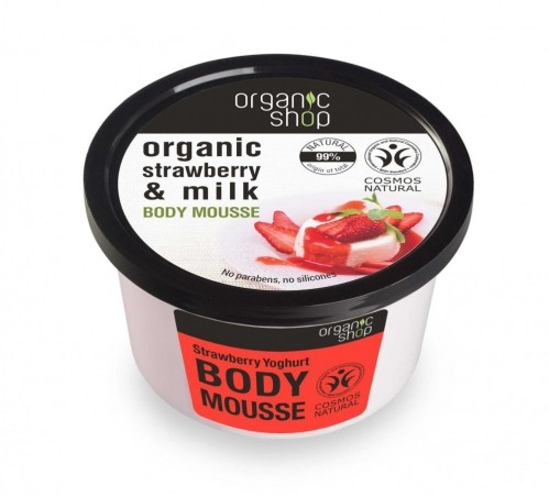 Organic Shop - Jahoda & Jogurt - Telová pena 250 ml