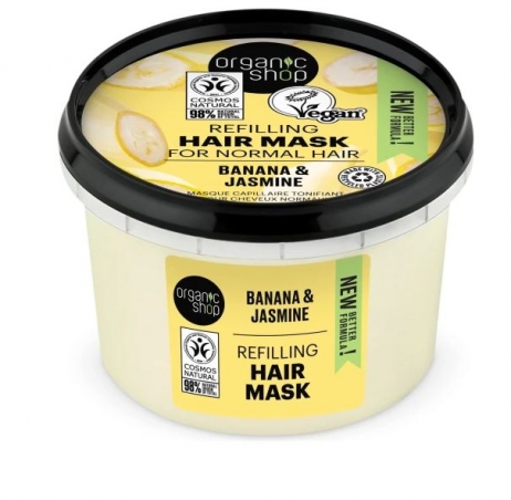 Organic Shop - Banana & Jasmin - Maska na vlasy 250 ml
