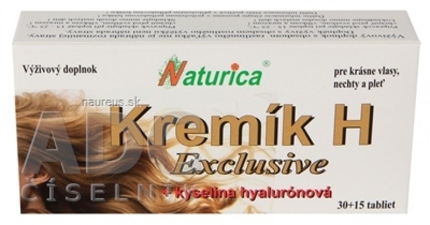 Naturica KREMÍK H Exclusive + Kyselina hyalurónová tbl 30+15 (45 ks)