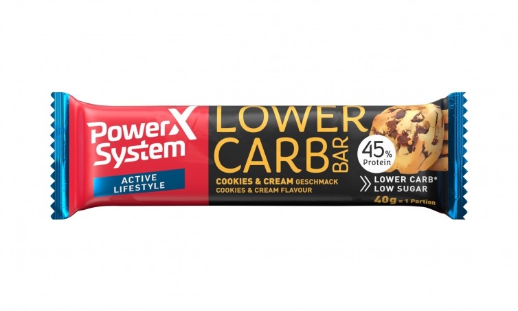 Proteínová tyčinka LOWER CARB Cookies & Cream 45% 40g