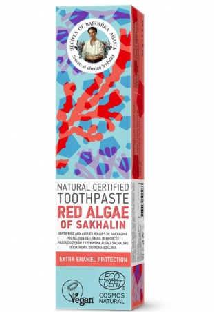 RBA Prírodná certifikovaná zubná pasta - Sakhalinská červená riasa - Extra ochrana