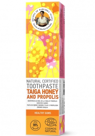 RBA Prírodná certifikovaná zubná pasta - Med z Tajgy a Propolis - Zdravé ďasná