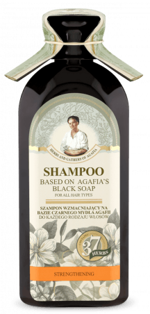 Posilňujúci šampón na báze čierneho mydla Agafja - pre všetky typy vlasov