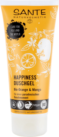 HAPPINESS sprchový gél BIO pomaranč a mango