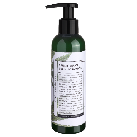 Prečisťujúci a stimulačný bylinný šampón 200 mg CBD