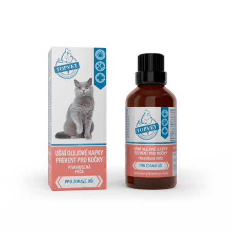 Ušné olejové kvapky prevent pre mačky 50ml