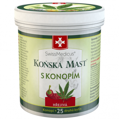Herbamedicus GmbH Konská masť s kanabisom hrejivá 250 ml