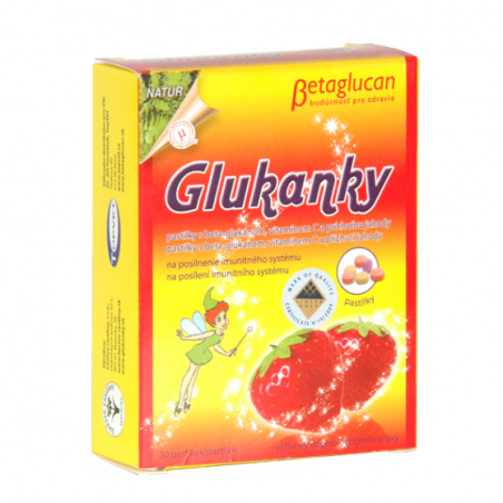 Glukanky - detské pastilky s príchuťou jahody