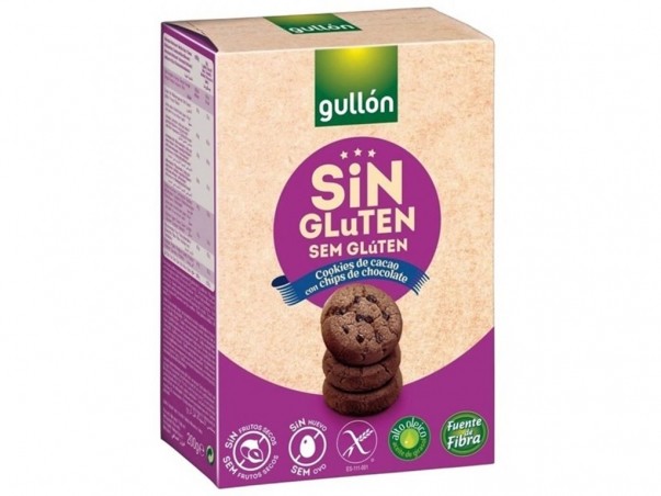 Sušienky Gullon Cookies s kúskami čokolády bez lepku 200g