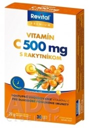 Revital PREMIUM VITAMÍN C 500 mg S RAKYTNÍKOM cps 1x30 ks