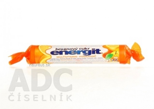 Energit hroznový cukor MULTIVITAMÍN, Pomaranč pastilky 1x17 ks (37,4 g)