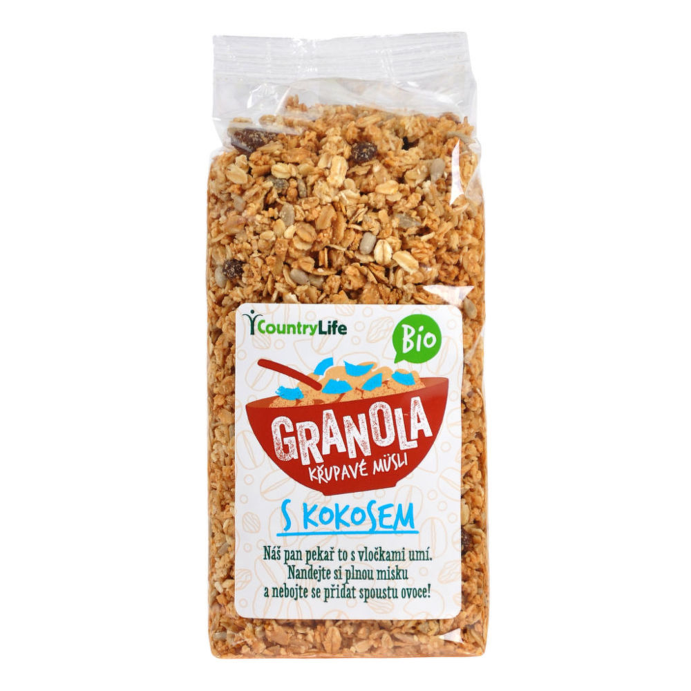 Granola - Chrumkavé müsli s kokosom 350 g BIO COUNTRY LIFE