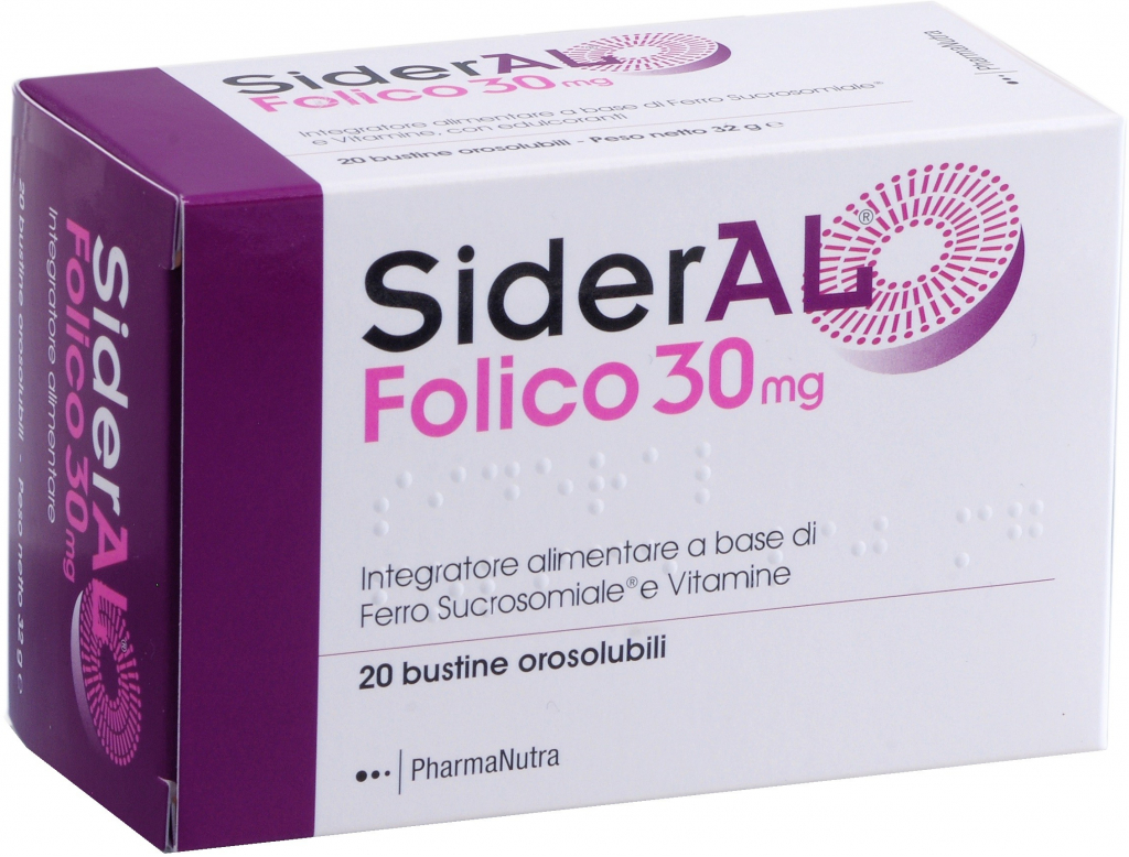 SiderAL Folic 30 mg vrecúška 1x20 ks