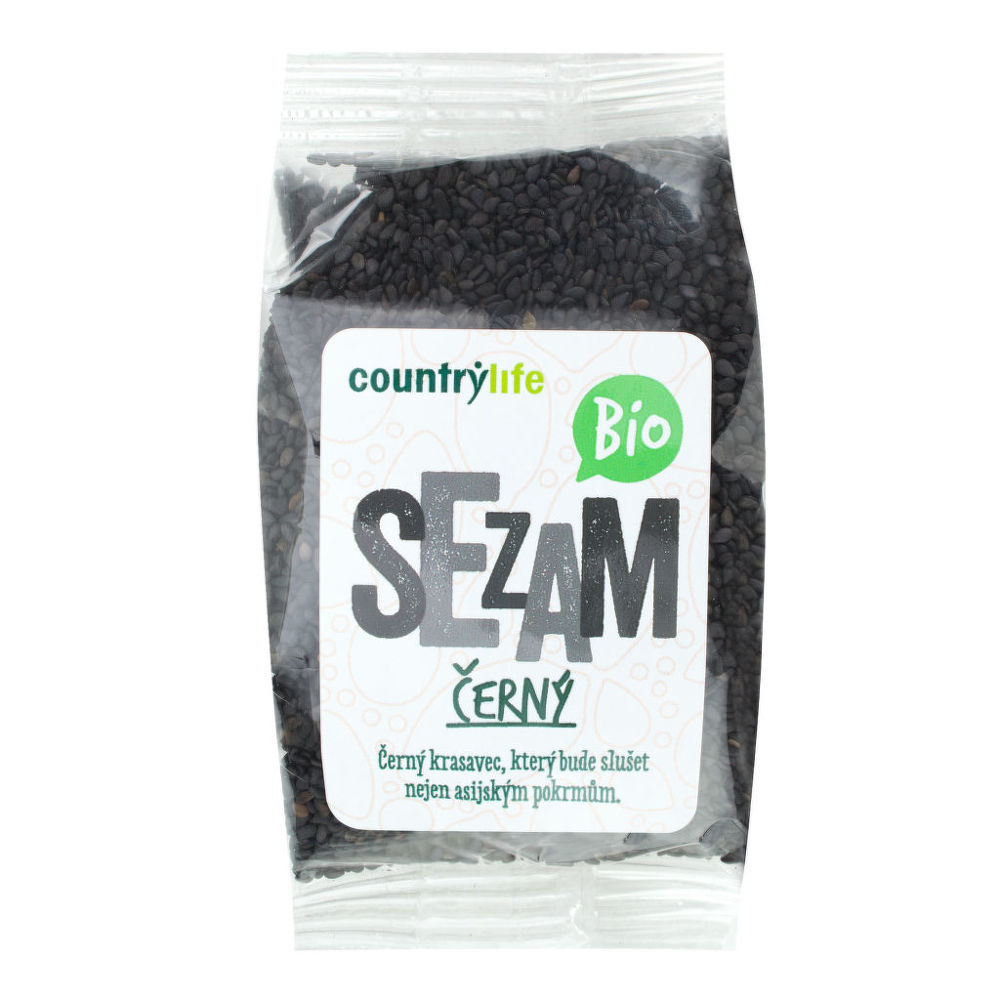 Country Life Sezam čierny nelúpaný 100 g BIO 100 g