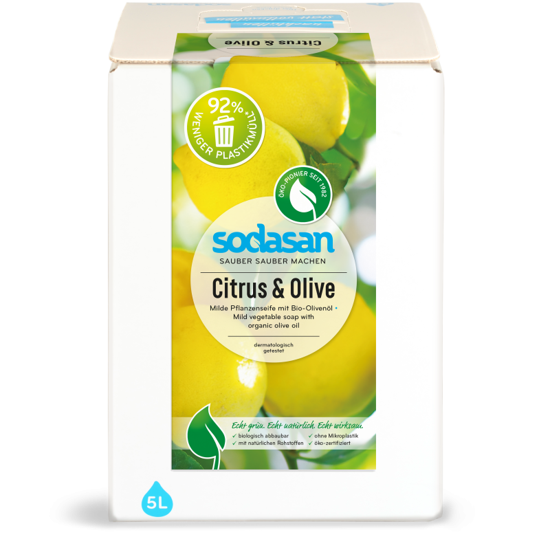 BIO tekuté mydlo na ruky Citrón - oliva - 5 litrov