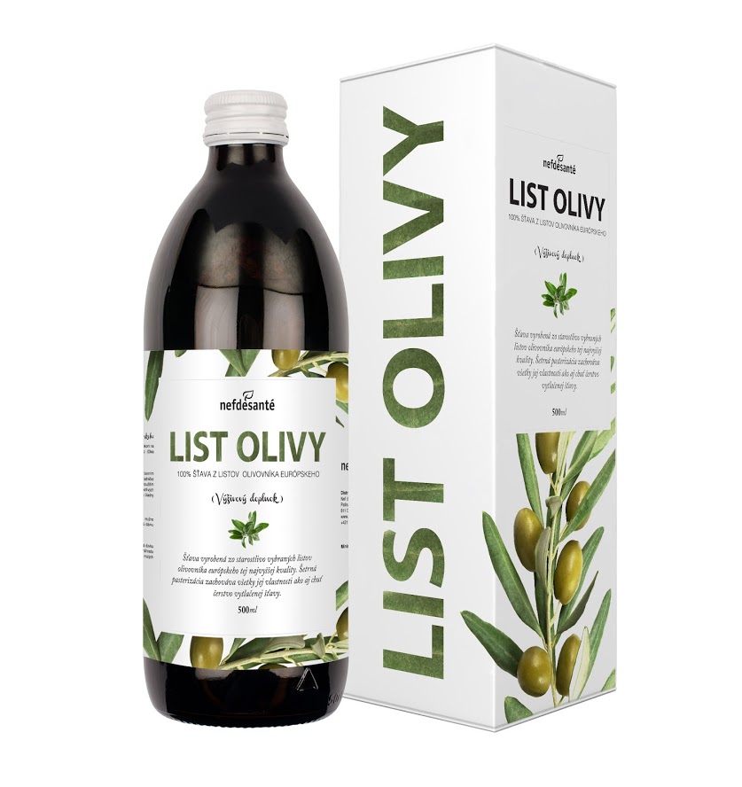 LIST OLIVY (100 % šťava z listov olivovníka európskeho 500 ml)