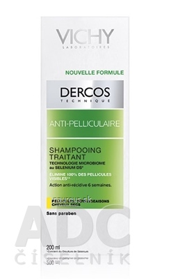 VICHY Laboratoires VICHY DERCOS ANTI-PELLICULAIRE Šampón proti suchým lupinám, suché vlasy (M0362900) 1x200 ml 200 ml