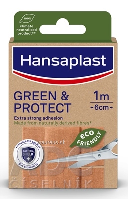 BEIERSDORF AG Hansaplast GREEN & PROTECT udržateľná náplasť, 1m x 6cm 1x1 ks