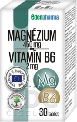 EDENPharma MAGNÉZIUM + Vitamín B6 tbl 1x30 ks