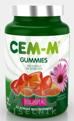 Salutem Pharma s.r.o. CEM-M GUMMIES IMUNITA želatinové multivitamíny s Echinaceou, pre dospelých, 1x60 ks