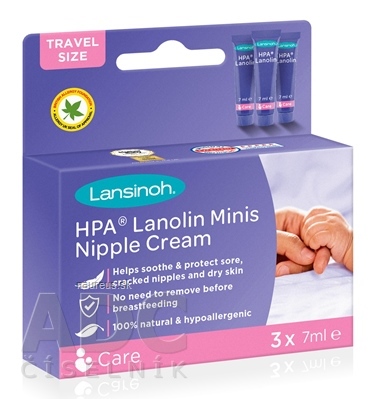 Lansinoh Laboratories, Inc LANSINOH HPA lanolin Minis krém na bradavky 3x7 ml