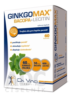 Simply You Pharmaceuticals a.s. GINKGOMAX+BACOPA+LECITÍN - DA VINCI cps 1x60 ks