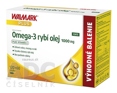 WALMARK, a.s. WALMARK Omega 3 rybí olej FORTE cps (výhodné balenie) 1x180 ks 180 ks
