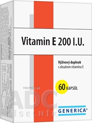 GENERICA spol. s r.o. GENERICA Vitamin E 200 I.U. cps 1x60 ks 60 ks