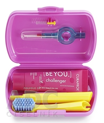 Curaden International AG CURAPROX Travel set ružový (1x zubná kefka, 2x medzizubná kefka CPS, 1x zubná pasta 10 ml) 1x1 set