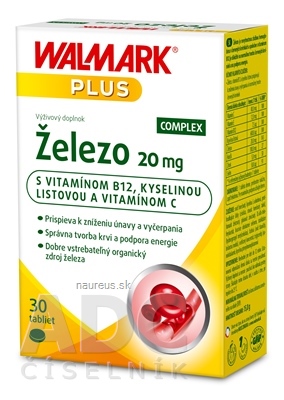 WALMARK Železo COMPLEX 20 mg tbl (inov. obal 2019) 1x30 ks